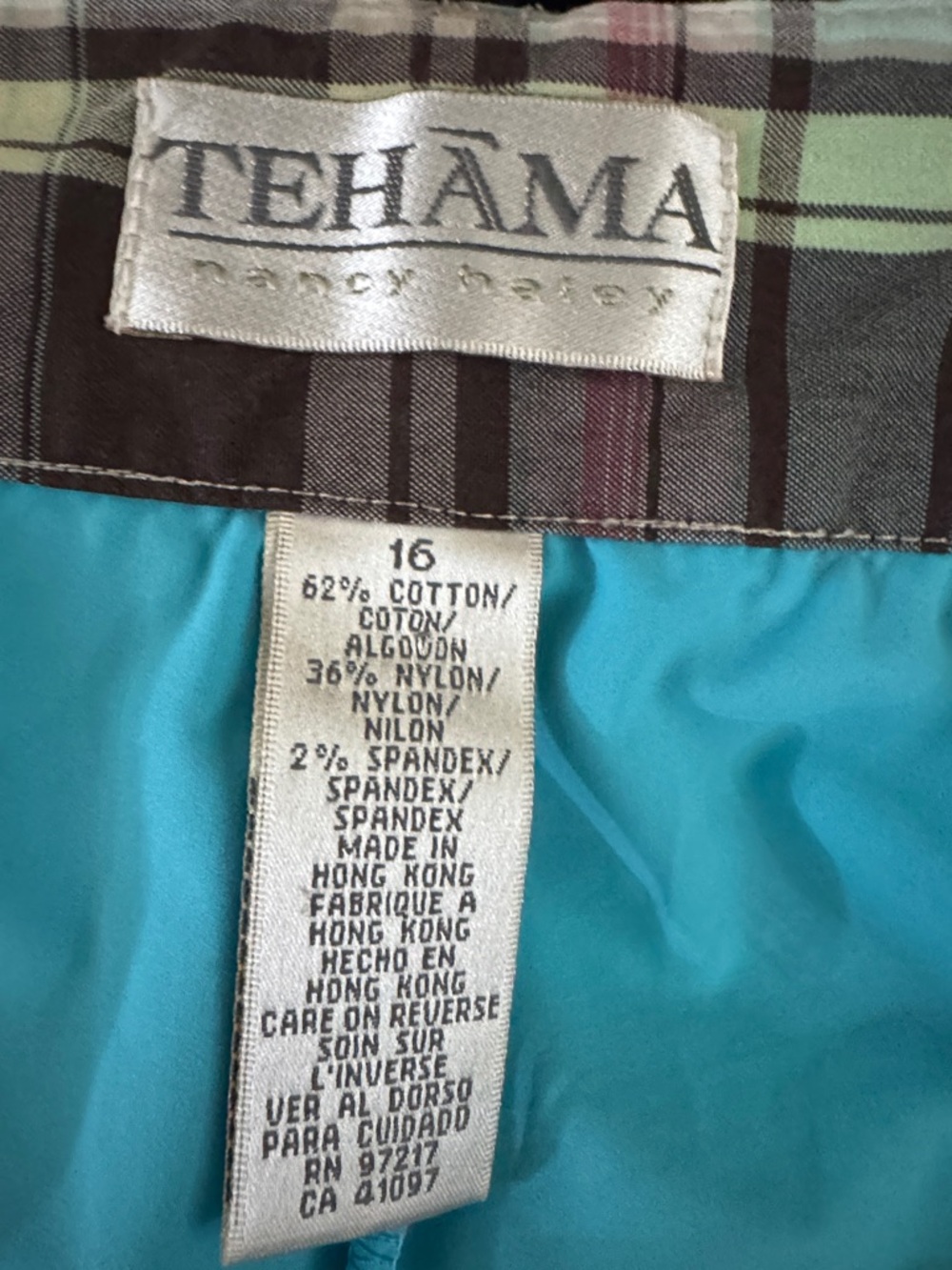 Tehama Plaid Golf Skort Size 16 Preppy Country Club Skirt Shorts - Picture 5 of 7
